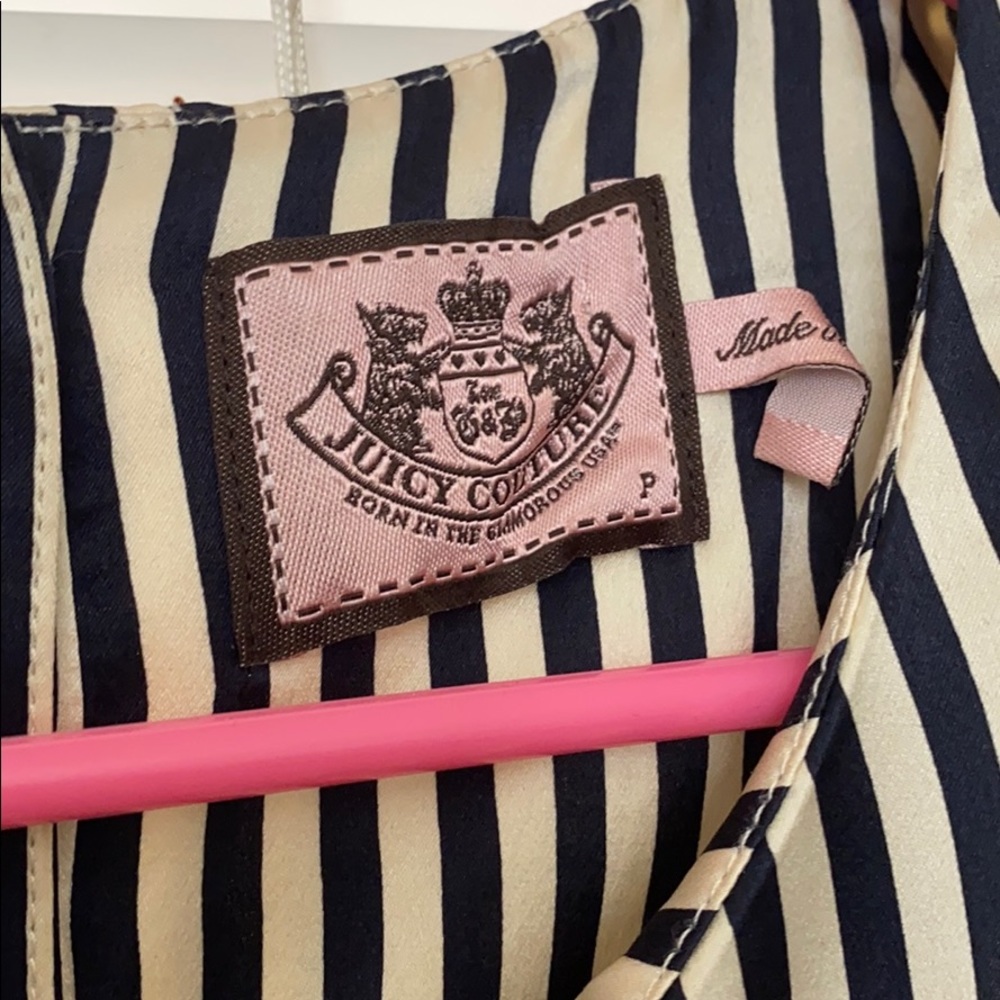 Juicy couture striped silk blouse xs - Picture 3 of 4
